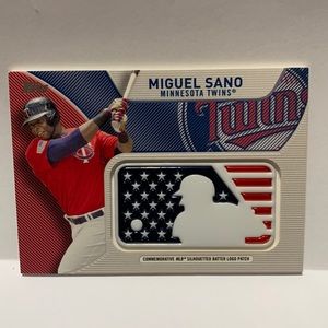 2017 Topps Miguel Sano Twins Independance Day Logo Patch Flag #IDML-MSA (002)